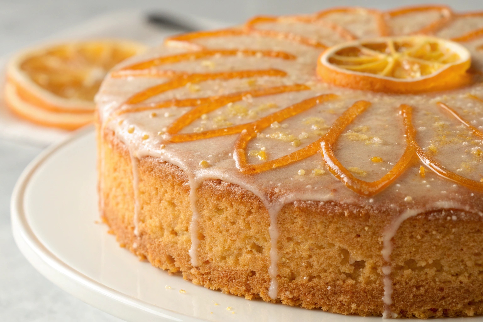 Foto muy muy muy ampliada de bizcocho de naranja c (2)