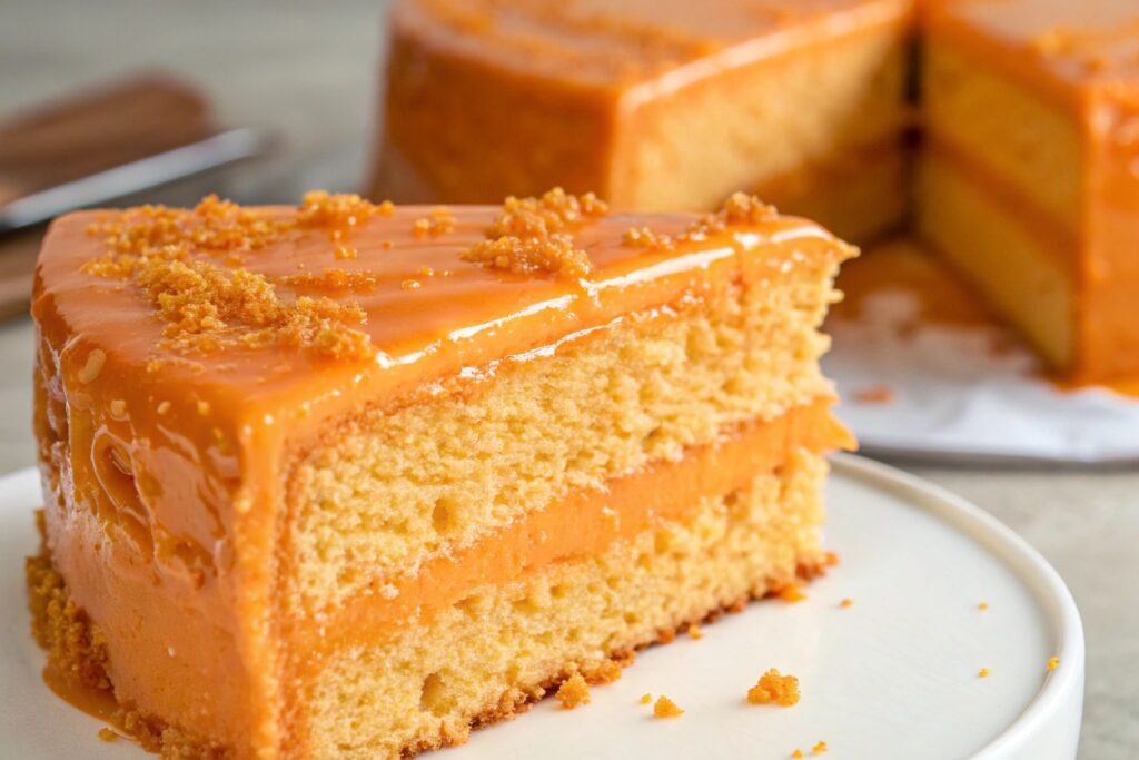 Foto muy muy muy ampliada de bizcocho de naranja c (3)