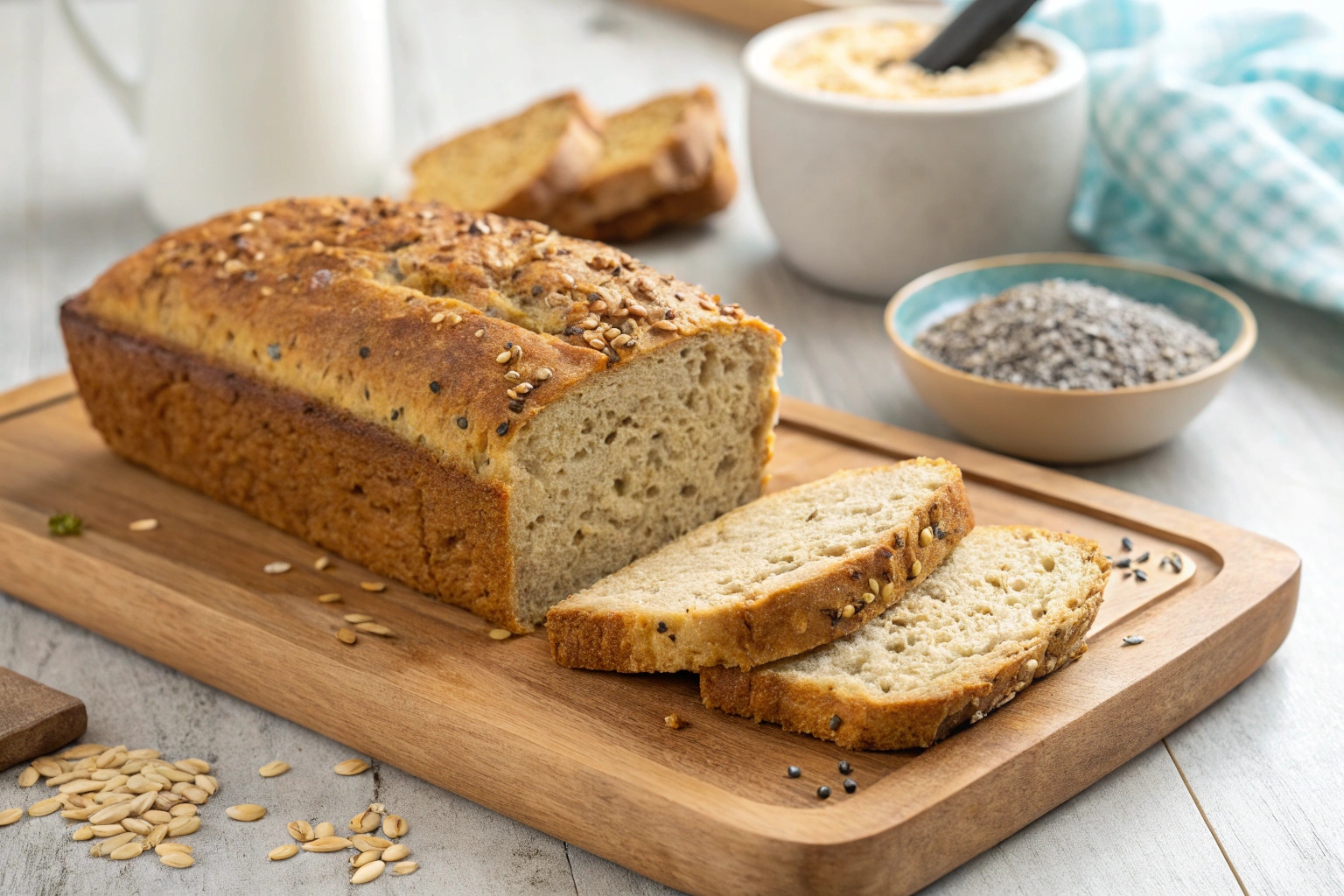 Pan de avena y ch a sin harina