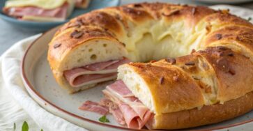 Rosca de jam n y queso