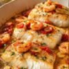 Bacalhau à Vizcaína com Gambas
